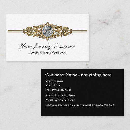 Customizable Jeweler Business Cards