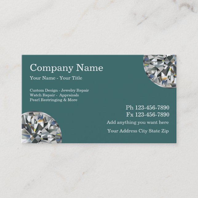 Jeweler Business Cards (Front)