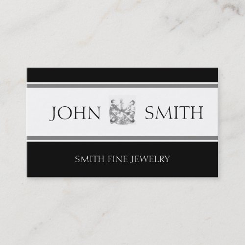 Jeweler Diamond Center B/W Business Cards