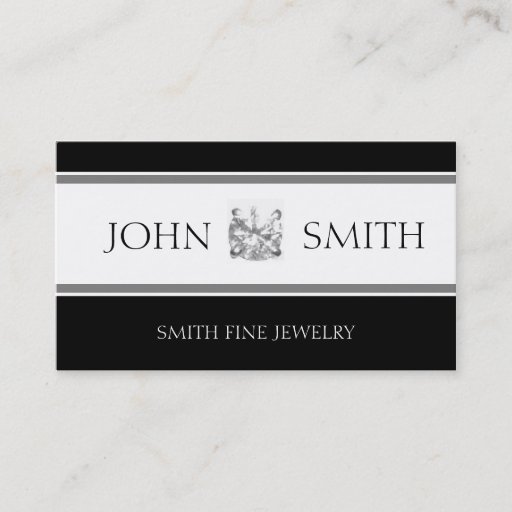 Customizable Jeweler Diamond Center B/W Business Cards