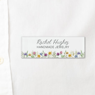 Jeweler Floral Name Tag