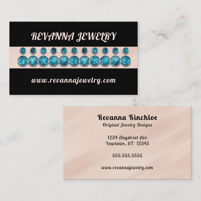 Jeweler Gemologist Jewelry Design Sales Business Card (Front/Back)
