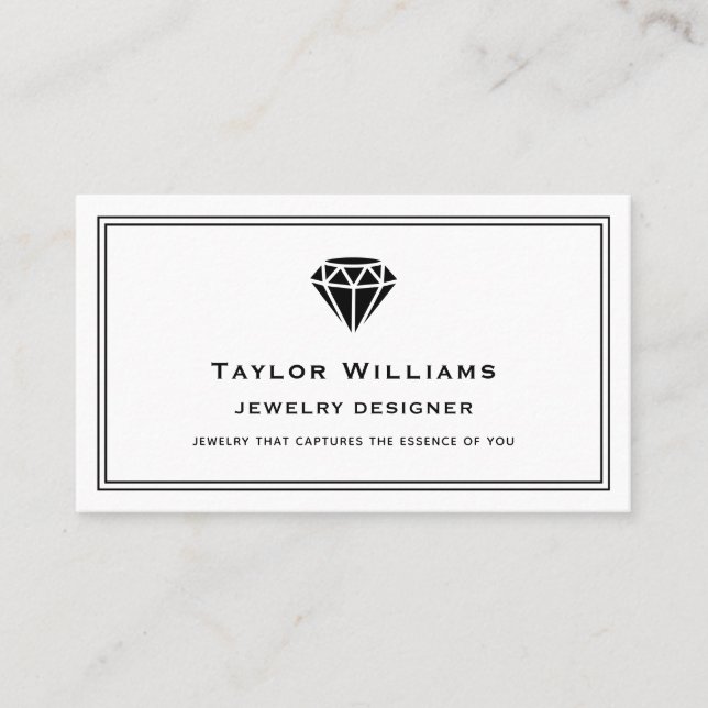 Jeweler Jewellery Precious Stone Jewelry Designer Business Card (Front)