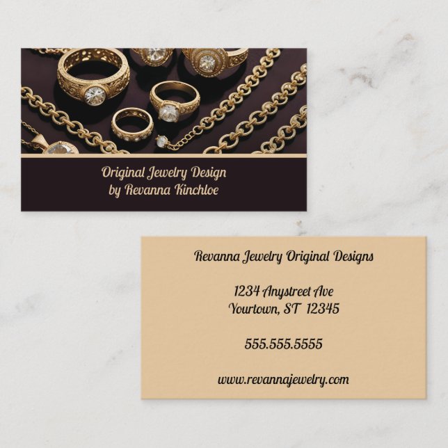 Jeweler Jewelry Design Sales Business Card (Front/Back)