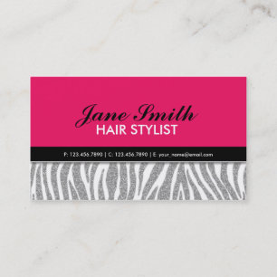Jeweler Jewelry Zebra Print Diamond Sparkle Business Card