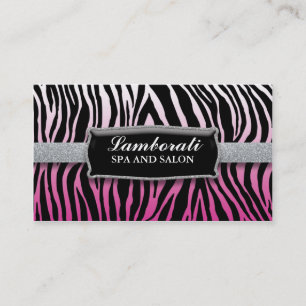 Jeweler Jewelry Zebra Print Diamond Sparkle Business Card