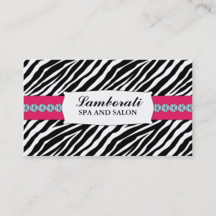Jeweler Jewelry Zebra Print Diamond Sparkle Business Card