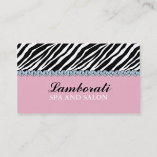 Jeweler Jewelry Zebra Print Diamond Sparkle Business Card
