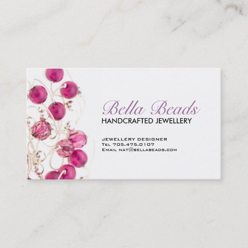 Customizable Jewelery Designer Business Card