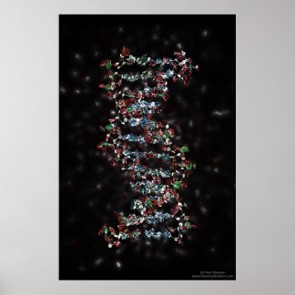 Jewelled DNA Poster