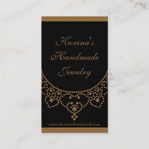 Jewelled Glam Business Card, Gold