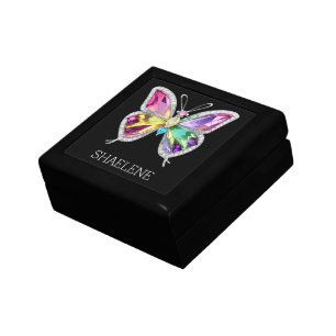 Jewelled Rainbow Crystal Butterfly Gift Box