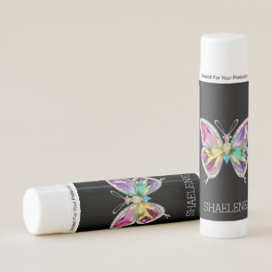 Jewelled Rainbow Crystal Butterfly Lip Balm