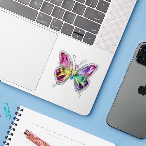 Jewelled Rainbow Crystal Butterfly Sticker