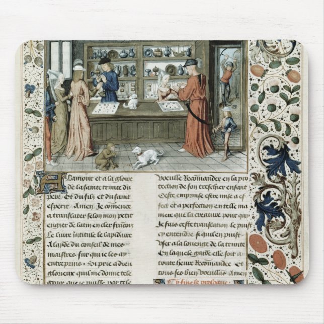 Jeweller's Shop, from Lapidaire de Mandeville Mouse Pad (Front)