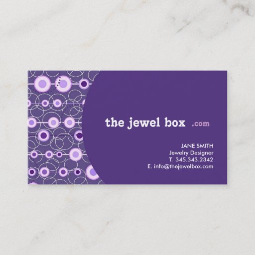 Customizable Jewellery Designer Business Cards