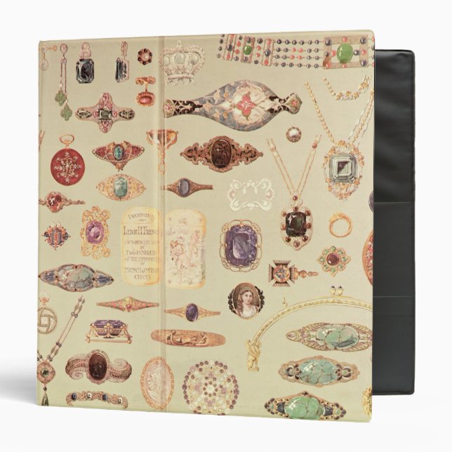 Jewellery from the 'Tiffany Catalogue', 1890 Binder (Front/Inside)