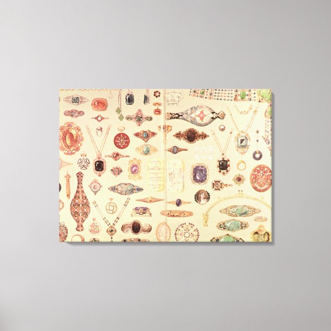 Jewellery from the 'Tiffany Catalogue', 1890 Canvas Print (Front)