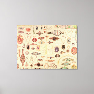 Jewellery from the 'Tiffany Catalogue', 1890 Canvas Print