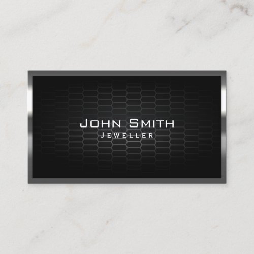 Jewellery Modern Metal Framed Business Card