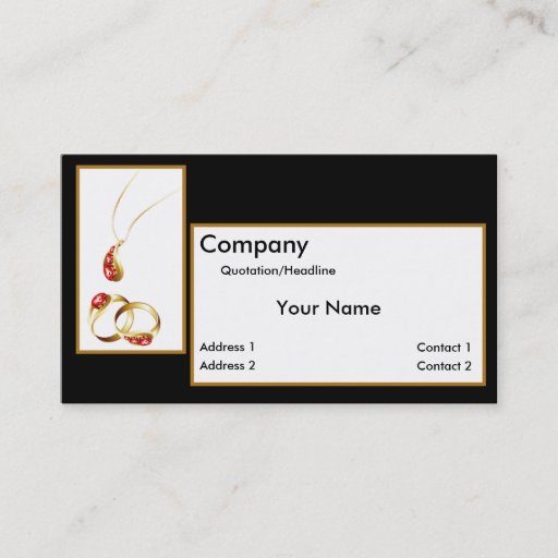 Customizable Jewelry #3 Business Card