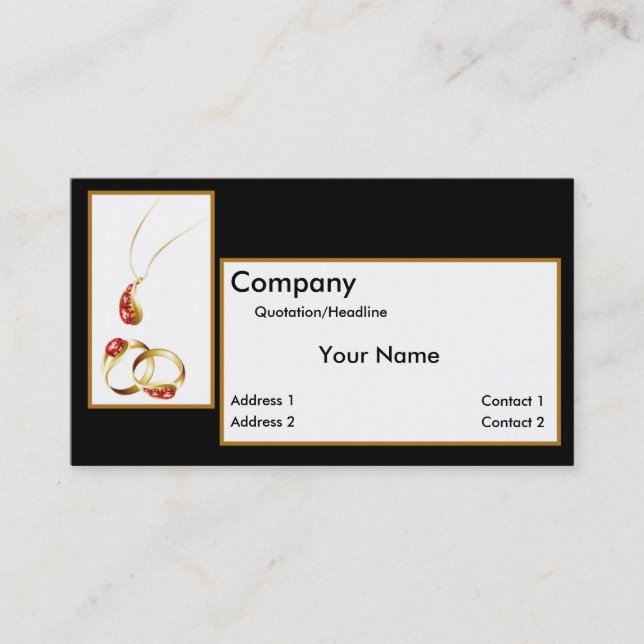 Jewelry #3 Business Card (Front)