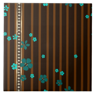 Jewelry and Flowers Ceramic Tile