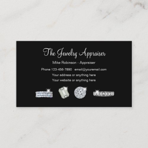 Jewelry Appraiser Classy Business Cards