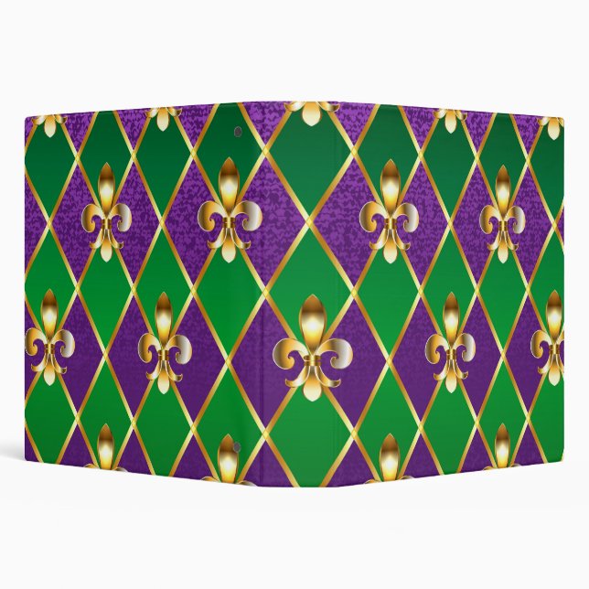 Jewelry Background Mardi Gras 3 Ring Binder (Background)