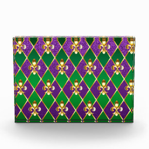 Jewelry Background Mardi Gras Acrylic Award