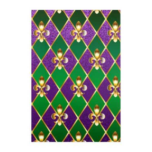 Jewelry Background Mardi Gras Acrylic Print