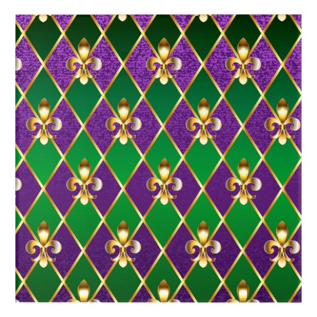 Jewelry Background Mardi Gras Acrylic Print (Front)