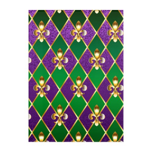 Jewelry Background Mardi Gras Acrylic Print