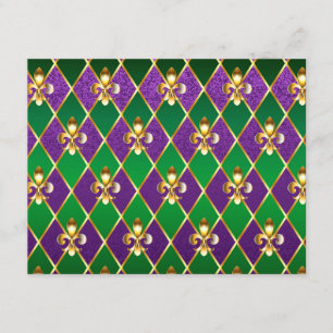 Jewelry Background Mardi Gras Advice Card