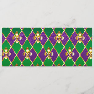 Jewelry Background Mardi Gras Advice Card