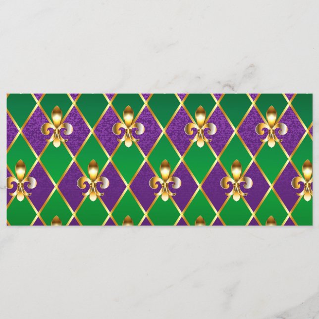 Jewelry Background Mardi Gras Advice Card (Front)