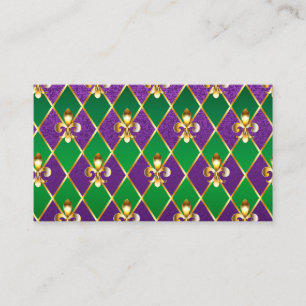 Jewelry Background Mardi Gras Advice Card