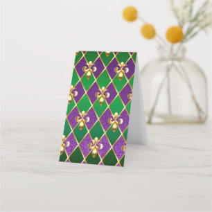 Jewelry Background Mardi Gras Appointment Card