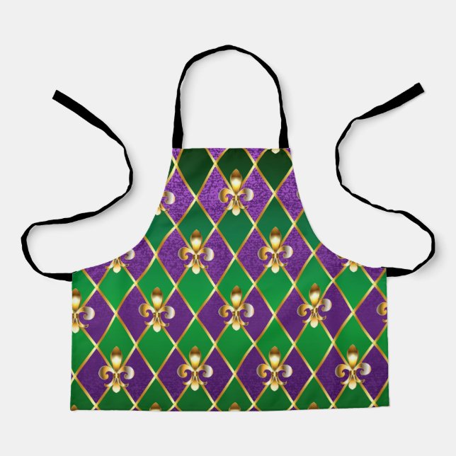 Jewelry Background Mardi Gras Apron (Front)