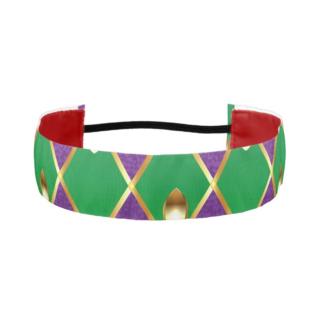 Jewelry Background Mardi Gras Athletic Headband (Front)