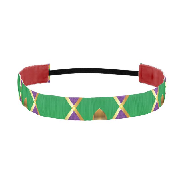 Jewelry Background Mardi Gras Athletic Headband (Front)