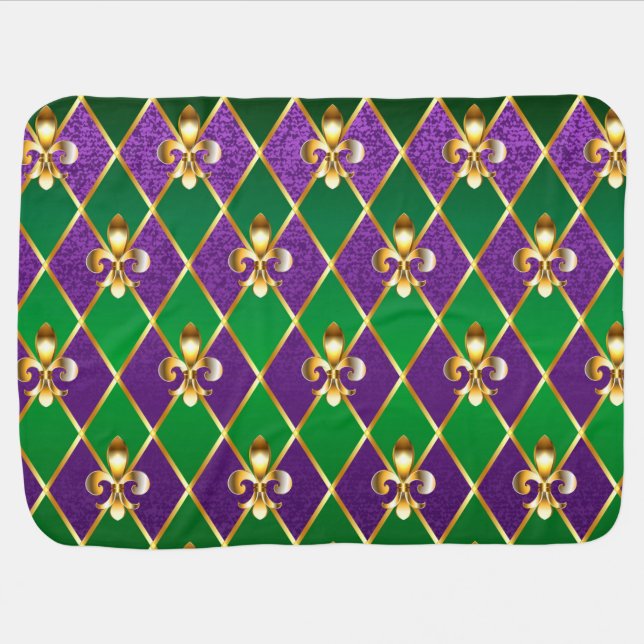 Jewelry Background Mardi Gras Baby Blanket (Horizontal)