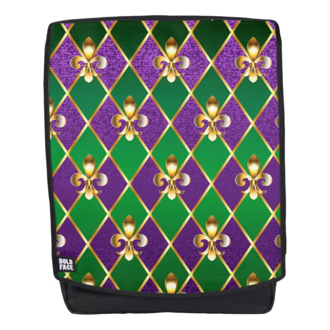Jewelry Background Mardi Gras Backpack (Front)