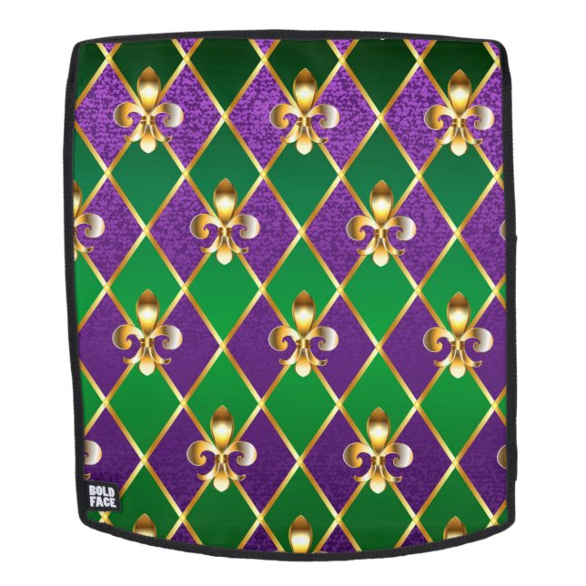 Jewelry Background Mardi Gras Backpack (Removable Face)