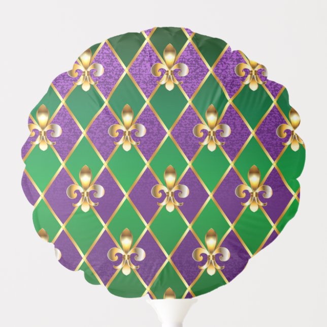 Jewelry Background Mardi Gras Balloon (Front)