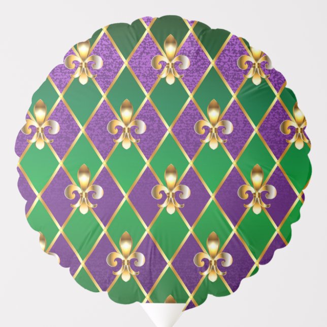 Jewelry Background Mardi Gras Balloon (Front)