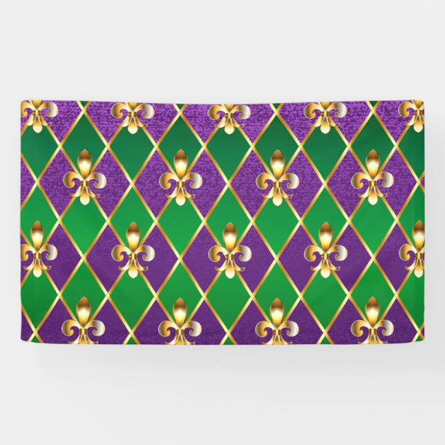 Jewelry Background Mardi Gras Banner (Horizontal)