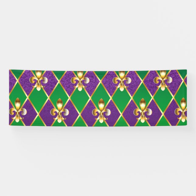 Jewelry Background Mardi Gras Banner (Horizontal)