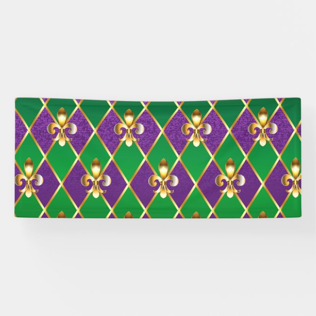 Jewelry Background Mardi Gras Banner (Horizontal)