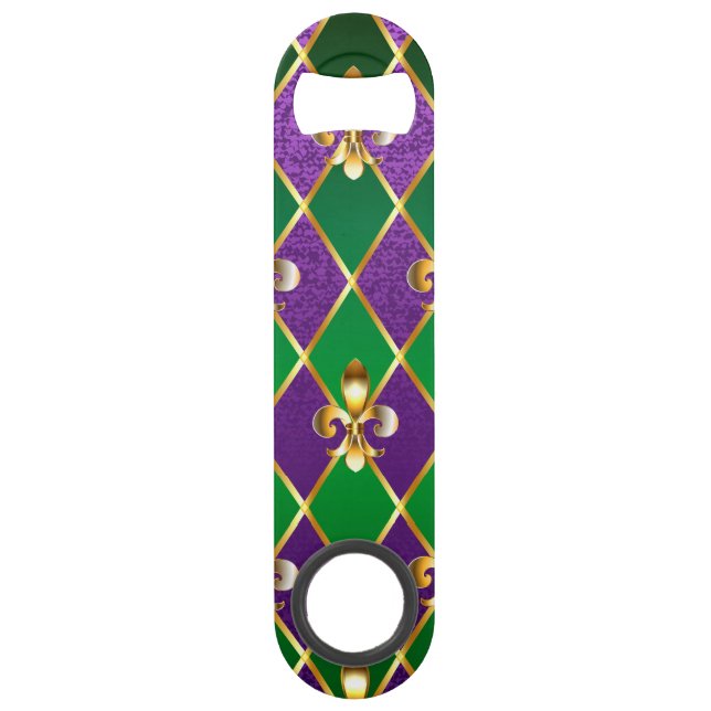 Jewelry Background Mardi Gras Bar Key (Front)